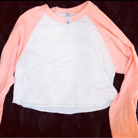 Vintage American Apparel cotton long-sleeved crop top. Raglan sleeves. - Picture 1 of 1